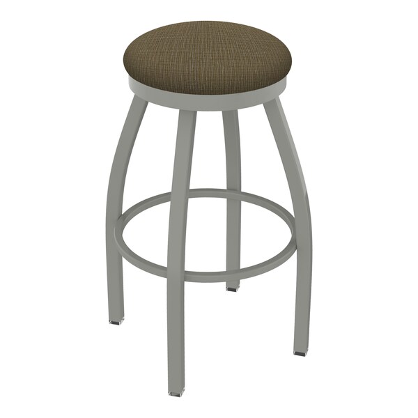 25" Swivel Counter Stool, Nickel Finish, Graph Cork Seat